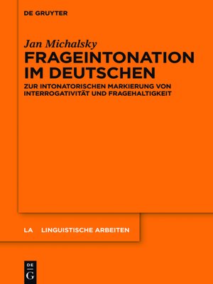 cover image of Frageintonation im Deutschen